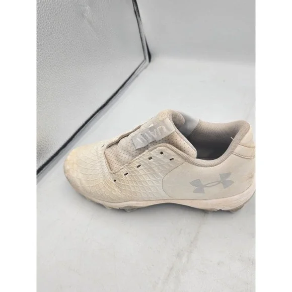 Under Armour 3Y White Baseball Softball Football Soccer Cleats Used - Picture 14 of 16